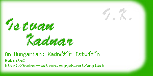 istvan kadnar business card